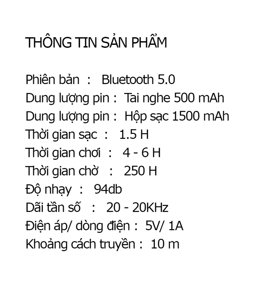 Tai nghe Bluetooth cao cấp sạc nhanh - chống ồn hiệu quả