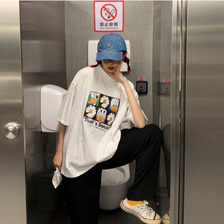 Áo thun tay lỡ form rộng unisex Be Yourself - Vịt Donald