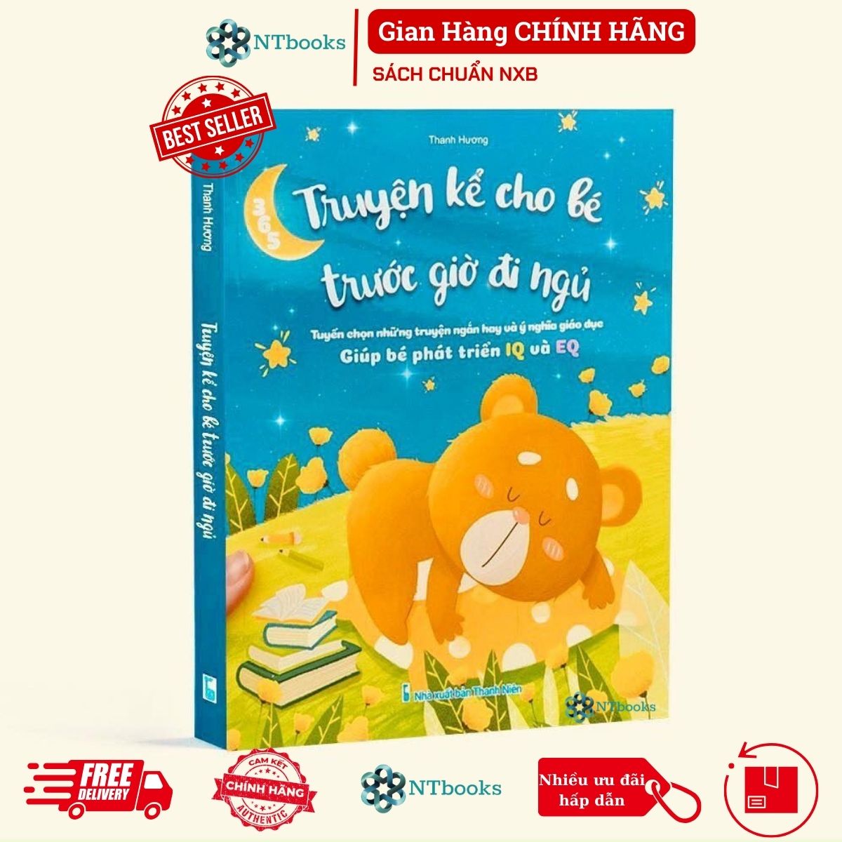 365 Truyện kể cho bé trước giờ đi ngủ Giúp bé phát triển IQ và EQ