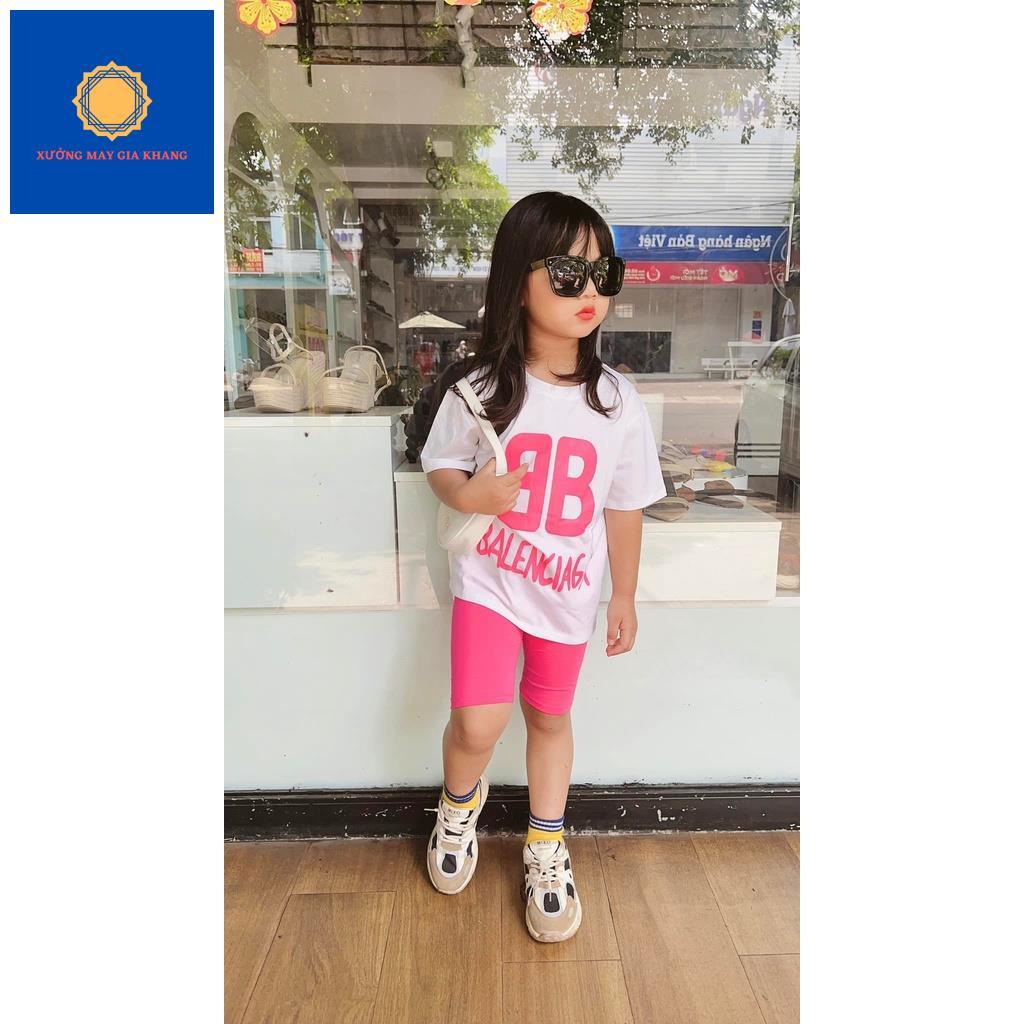 Thời trang trẻ em - Đồ bộ bé gái ngắn tay, thun 100% cotton mát mẻ - GiaKhang