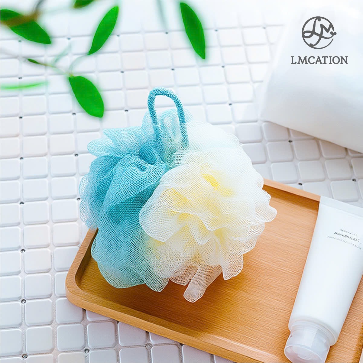 Bông tắm tròn cao cấp LMcation