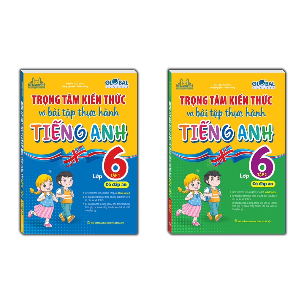 Sách - Trọng tâm kiến thức và bài tập thực hành tiếng anh lớp 6 tập 1+2