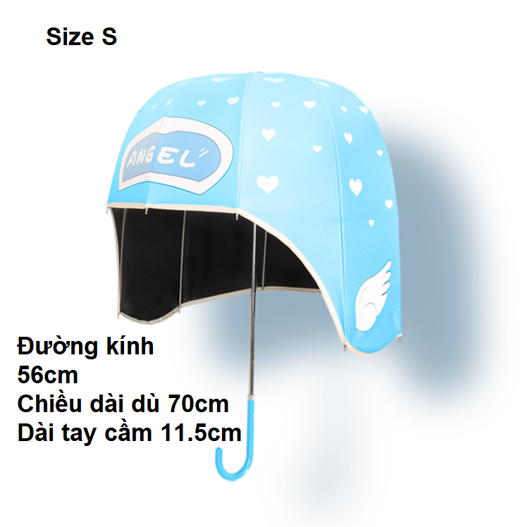 Ô dù họa tiết hoạt hình dễ thương Cartoon Helmet Sun Umbrella Kids