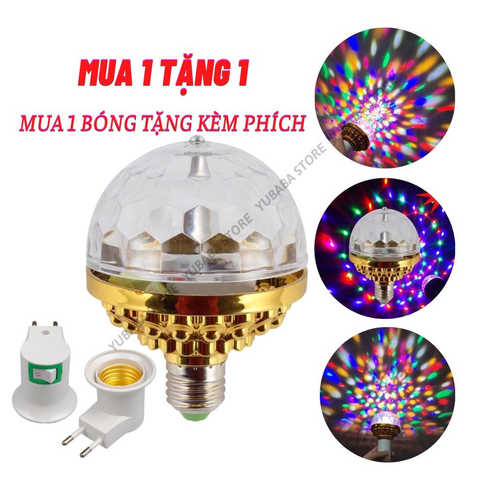 Đèn LED Trang Trí Xoay 360 Pha Lê 7 Màu