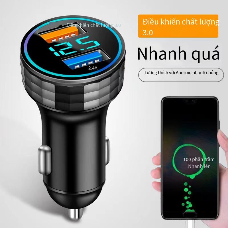 Bộ sạc xe hơi màn hình kỹ thuật số PD20W mới thuận lợi nhất 40W66W sạc siêu nhanh bộ sạc xe hơi kép usb QC3.0 bộ sạc xe hơi bằng kim loại