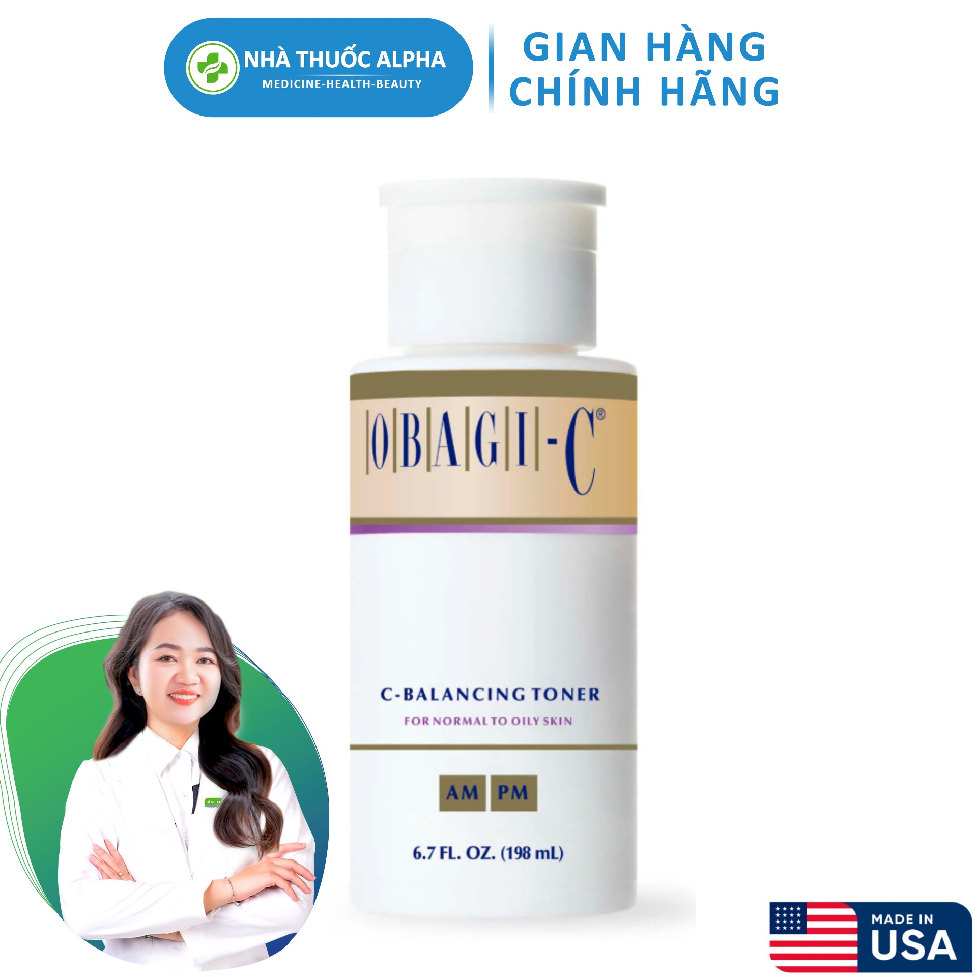 Nước hoa hồng Obagi C Rx Balancing Toner 198ML