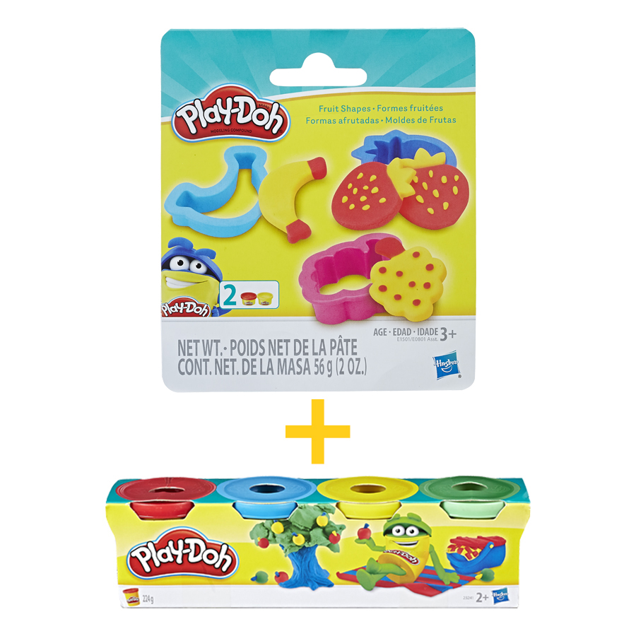 Đồ Chơi PLAYDOH Combo Bột Nặn Mini 4 Màu + Bộ Pd Đầu Đời CB23241-E0801