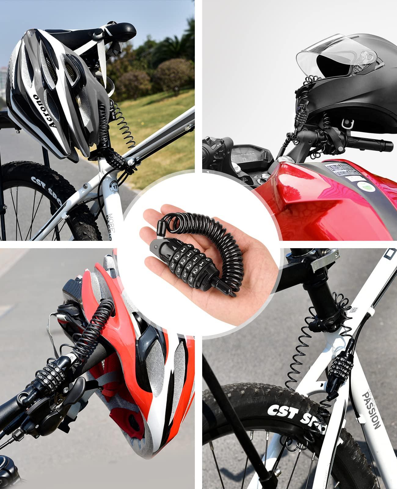 Mũ bảo hiểm xe máy chống lại, an toàn chống lại với cáp chống lại 160 cm cho hành lý xe máy xe đạp xe tay ga