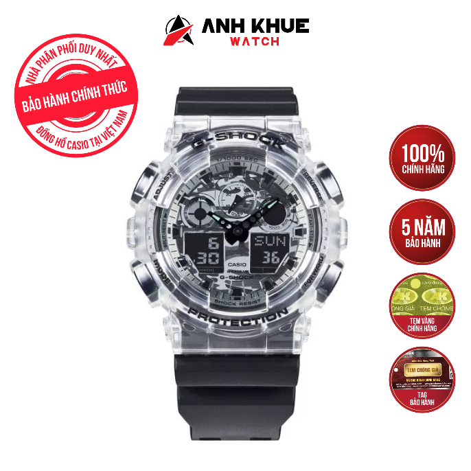 Đồng Hồ Casio G-Shock Nam Dây Nhựa GA-100SKC-1ADR