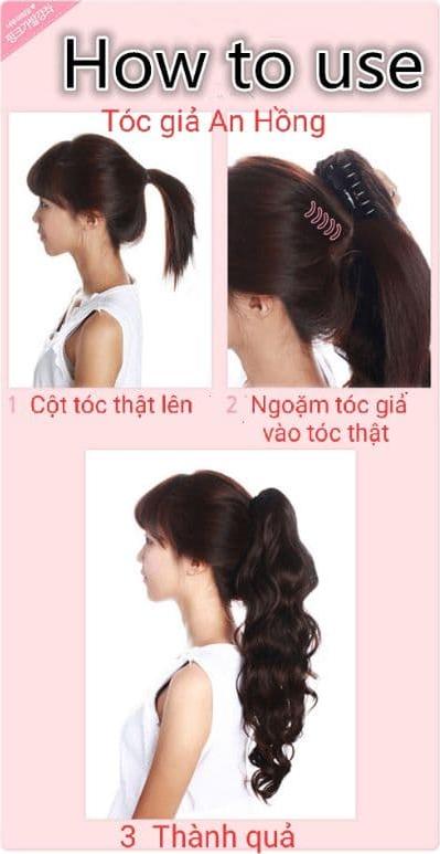 Tóc giả ngoặm thẳng dài siêu sang chảnh, giống tóc thật 100%, chất tơ cao cấp mềm mịn, chịu nhiệt tốt, có thể bấm, uốn, duỗi, gội thoải mái