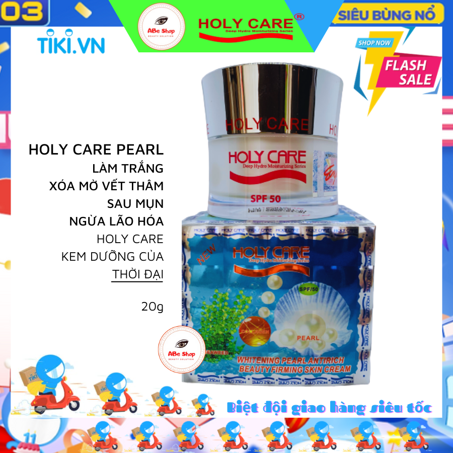 Kem HOLY CARE Ngọc Trai Collagen - Rong Biển 20g  - Làm Trắng - Chống Nhăn - Chống Lão Hoá
