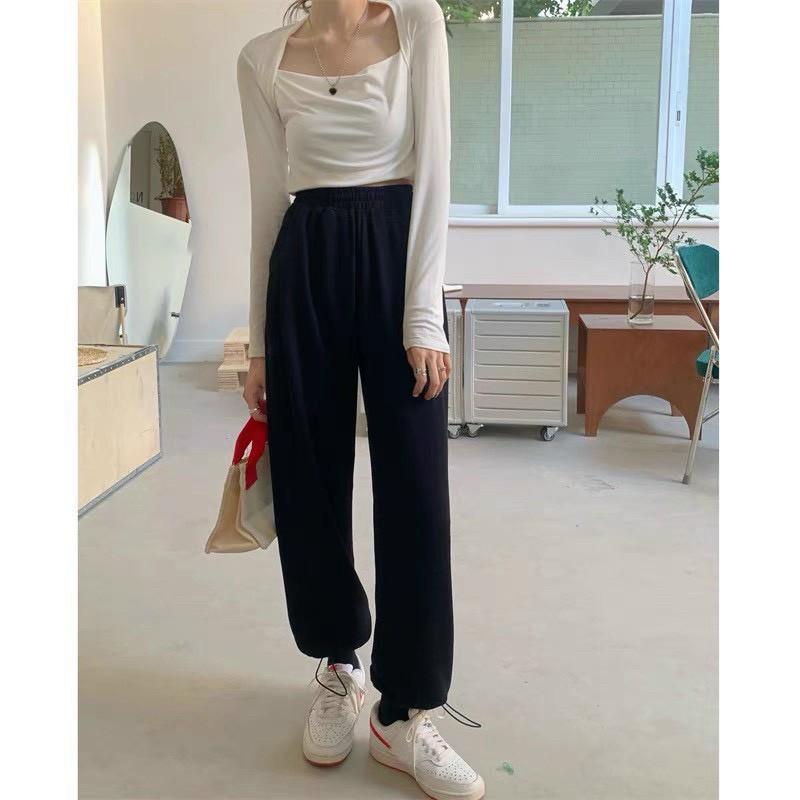 Quần Culottes Chất Umi Chính Phẩm Quần Ống Rộng Có Chốt Gấu Điều Chỉnh Mặc Hàng Xịn Cao Cấp