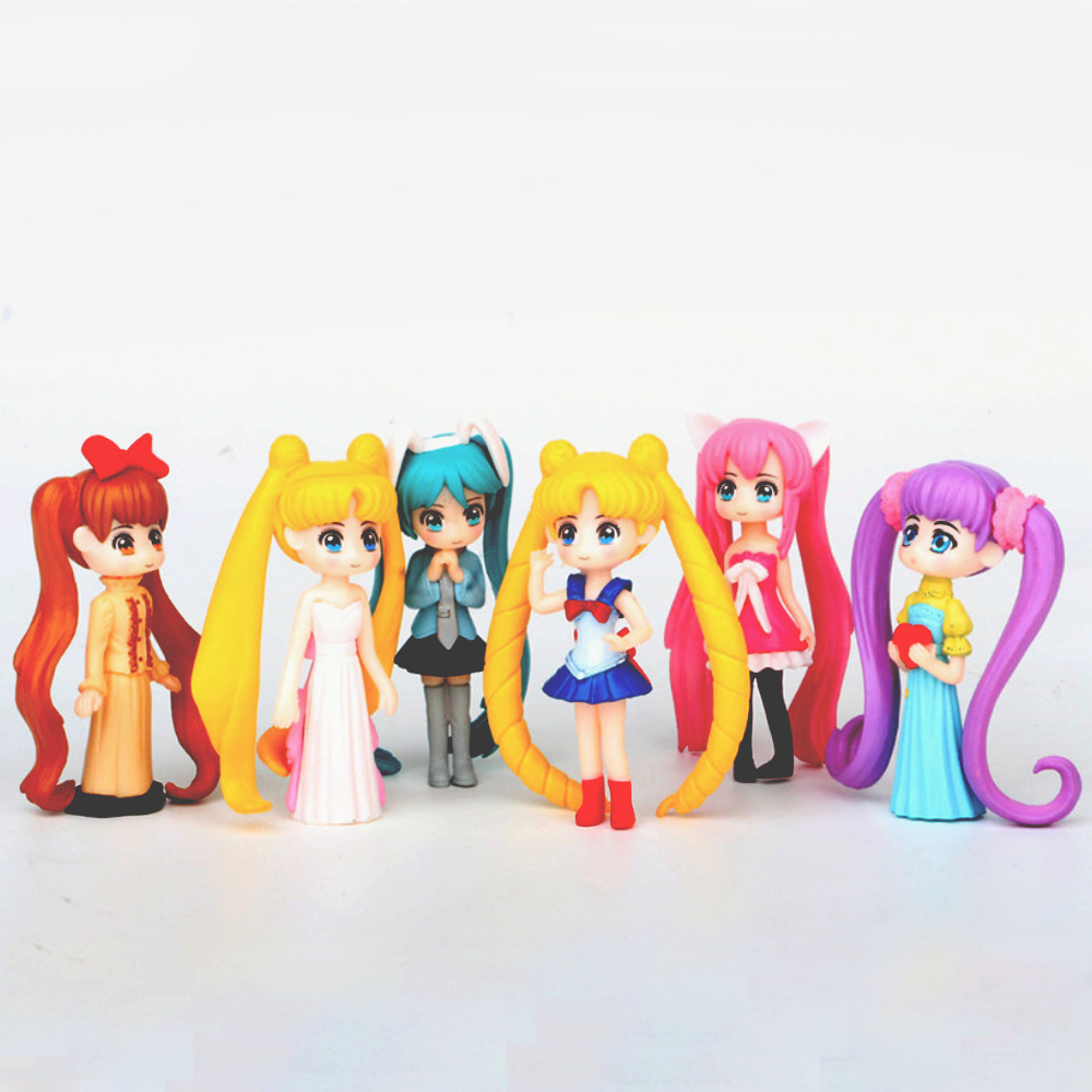 Bộ 06 mô hình nhân vật Thủy Thủ Mặt Trăng - Sailor Moon