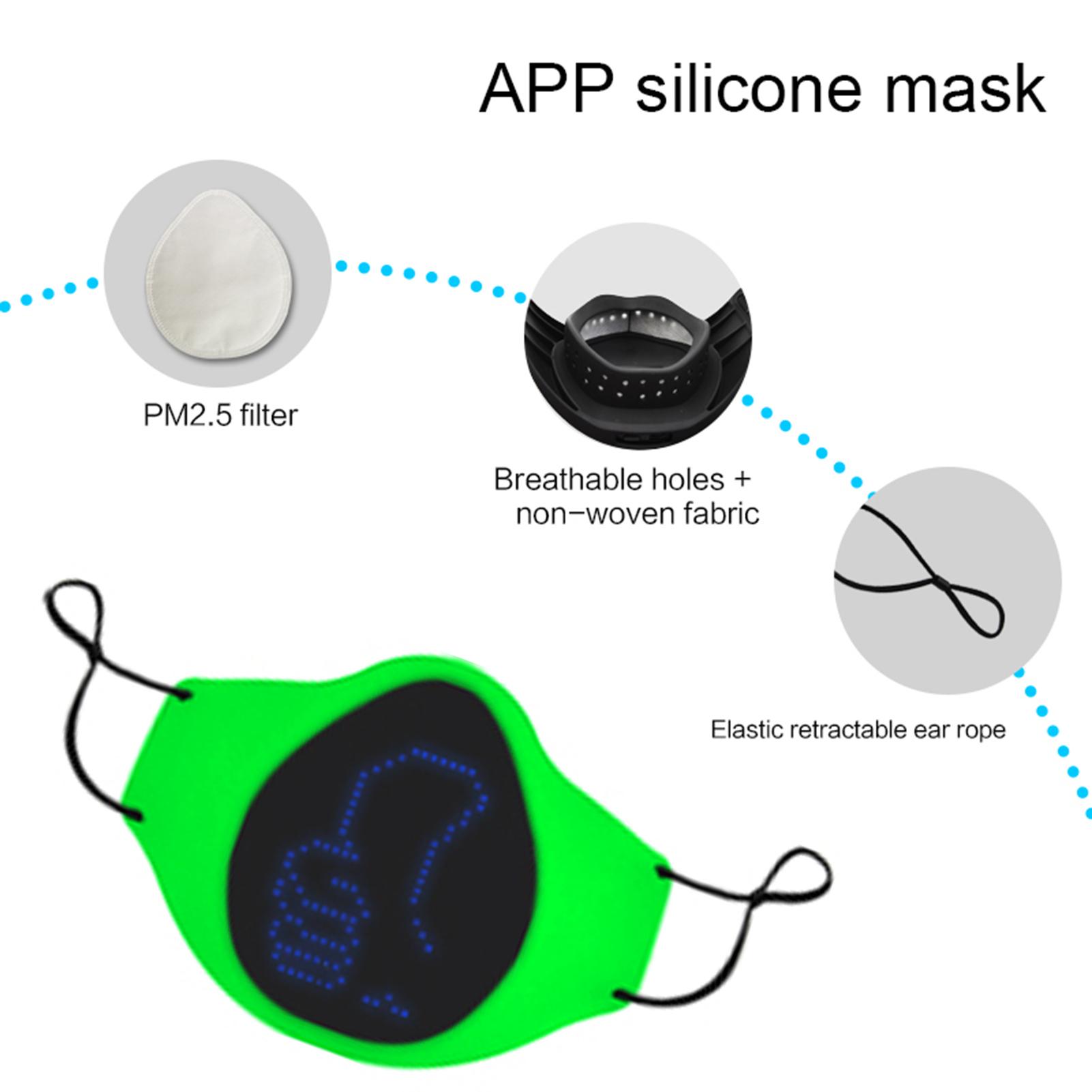 Khẩu trang đèn LED điều khiển không dây sạc bằng USB nhiều hình ảnh độc đáo