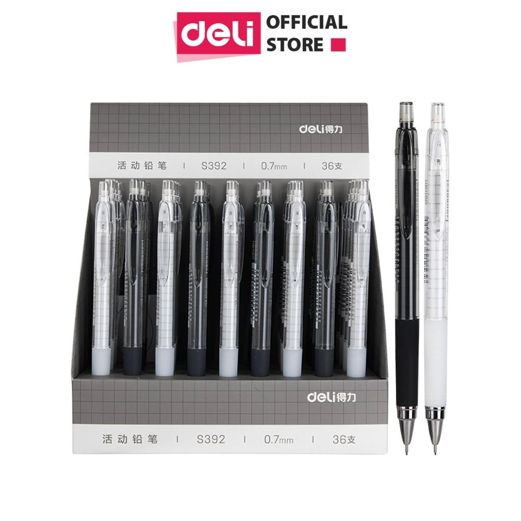 Bút chì kim học sinh Deli - Ngòi 0.5mm/0.7mm - Màu đen/trắng - S391 / S392