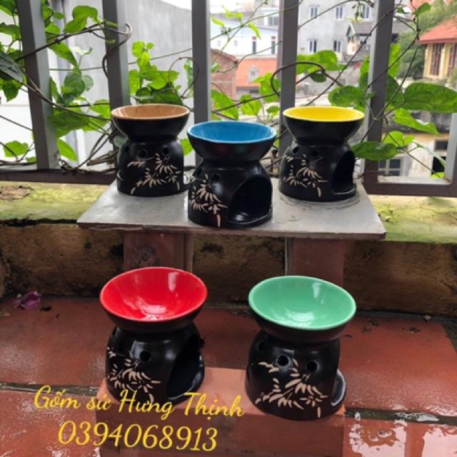 Bếp đốt tinh dầu , xả chanh , bồ kết ... tặng 1 nến
