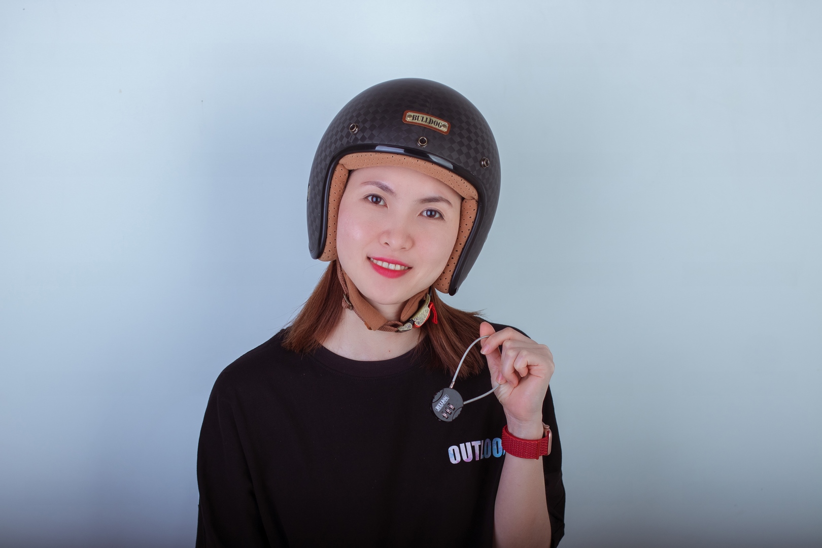 Mũ Bảo Hiểm 3/4 Cổ Điển BULLDOG Heli Carbon
