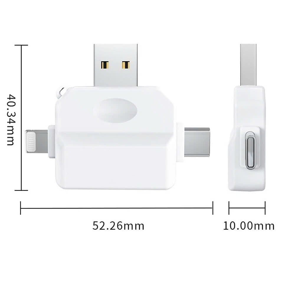 Đầu Chuyển 5 Trong 1 Cho Micro Thu Âm Không Dây Cài Áo Type-c / IOS / USB sang thẻ SDTF Cho Điện Thoại Smartphone Máy Tính PC Laptop Máy Ảnh Lens OTG - Hàng Nhập Khẩu