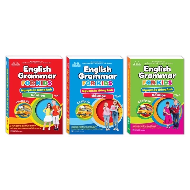 ￼Sách - (Combo 3 tập) English Grammar For Kids - Ngữ Pháp Tiếng Anh Tiểu Học (có đáp án)