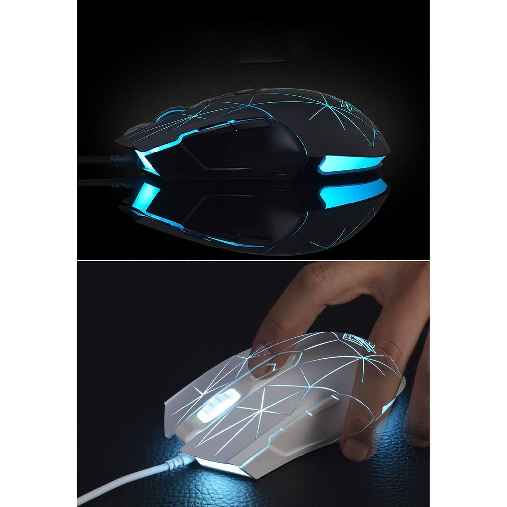 Chuột chơi game Ajazz AJ52 có 7 đèn nền RGB với DPI có thể điều chỉnh 750/1000/125 chất lượng cao