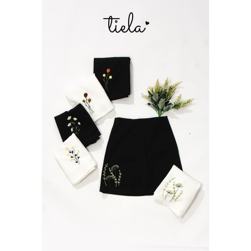 Chân váy thêu hoa bi TIELA - Chân váy chữ A công sở - Hoa bi Skirt