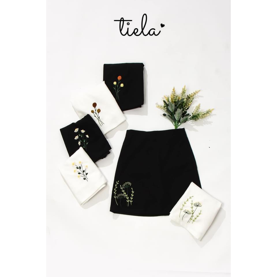 Chân váy thêu hoa cúc Daisy TIELA - Chân váy công sở chữ A - Daisy skirt