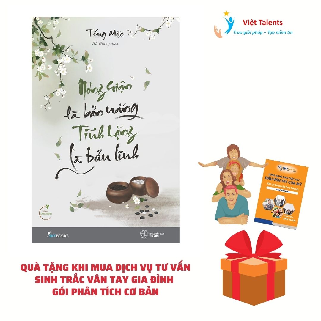 Sinh Trắc Vân Tay Gen Talents – Dịch Vụ Tư Vấn Sinh Trắc Vân Tay Gia Đình – Gói Phân Tích Demo – Tặng Sách Nóng Giận Là Bản Năng, Tĩnh Lặng Là Bản Lĩnh