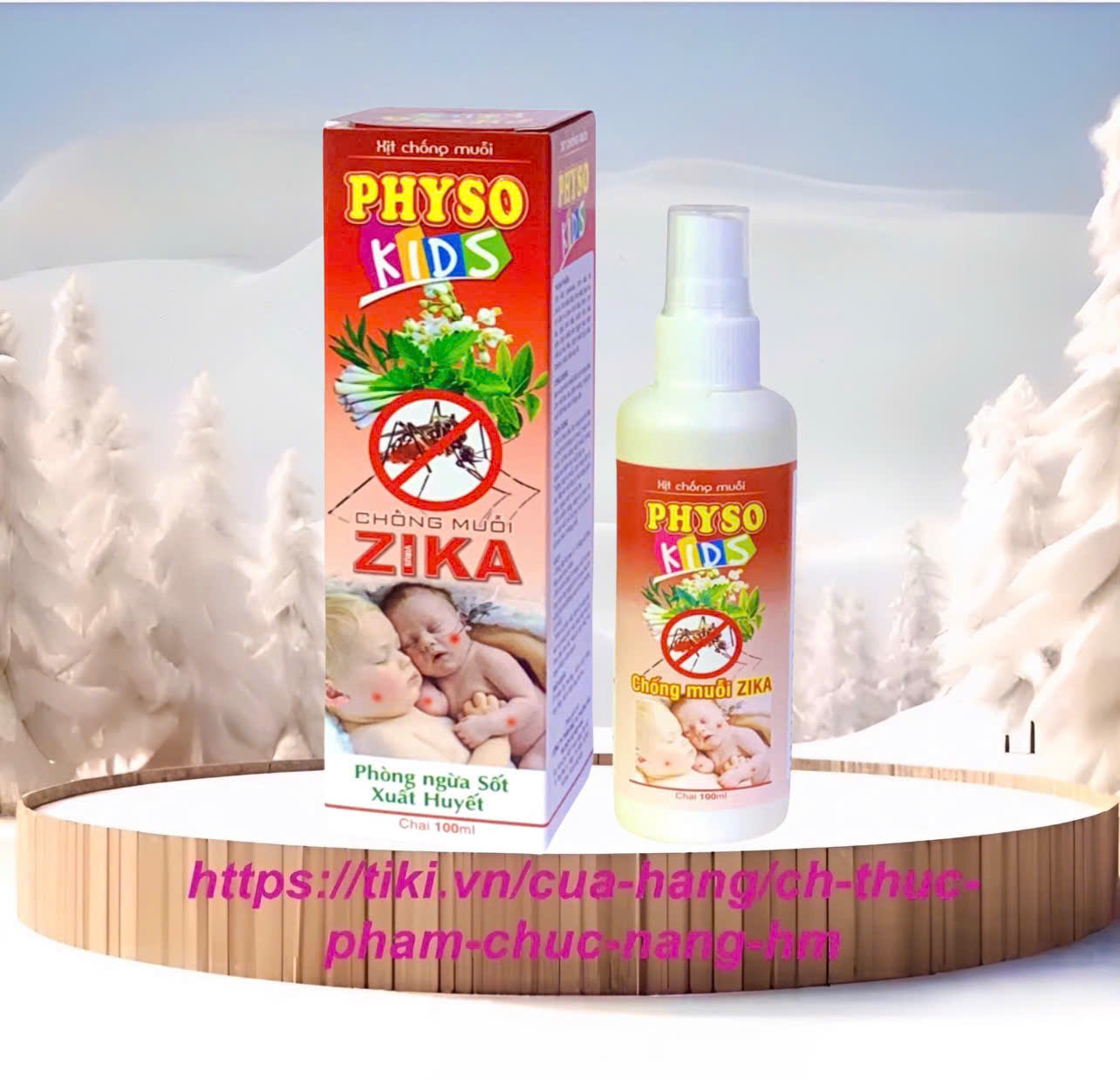 Tinh dầu thảo dược Xịt chống Muỗi physo kids , chai 90ml - Bảo vệ da khỏi Muỗi Đốt