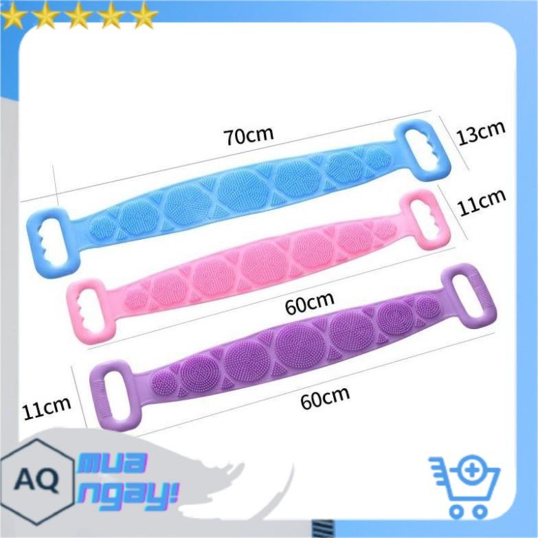 Chà Lưng Khi Tắm, Dụng Cụ Dây Chà Lưng Khi Tắm Silicon 2 Mặt, Giúp Kỳ Cọ Massage Tẩy Da Chết Khi Tắm, Siêu Tiện Dụng
