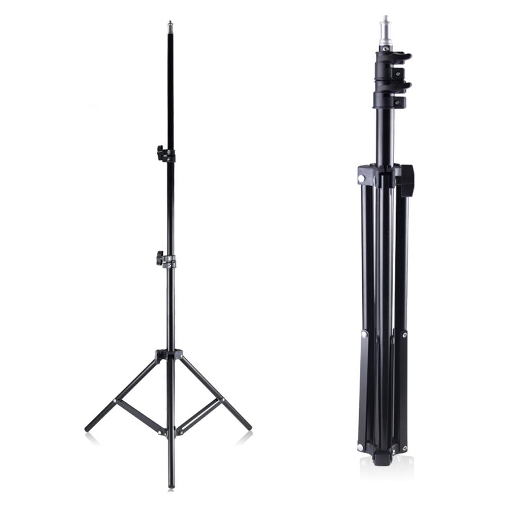 Adjustable Metal Tripod Light Stand Max. Height 1.6M/5.2ft with 1/4 Inch Screw for Photography Studio LED Video Light