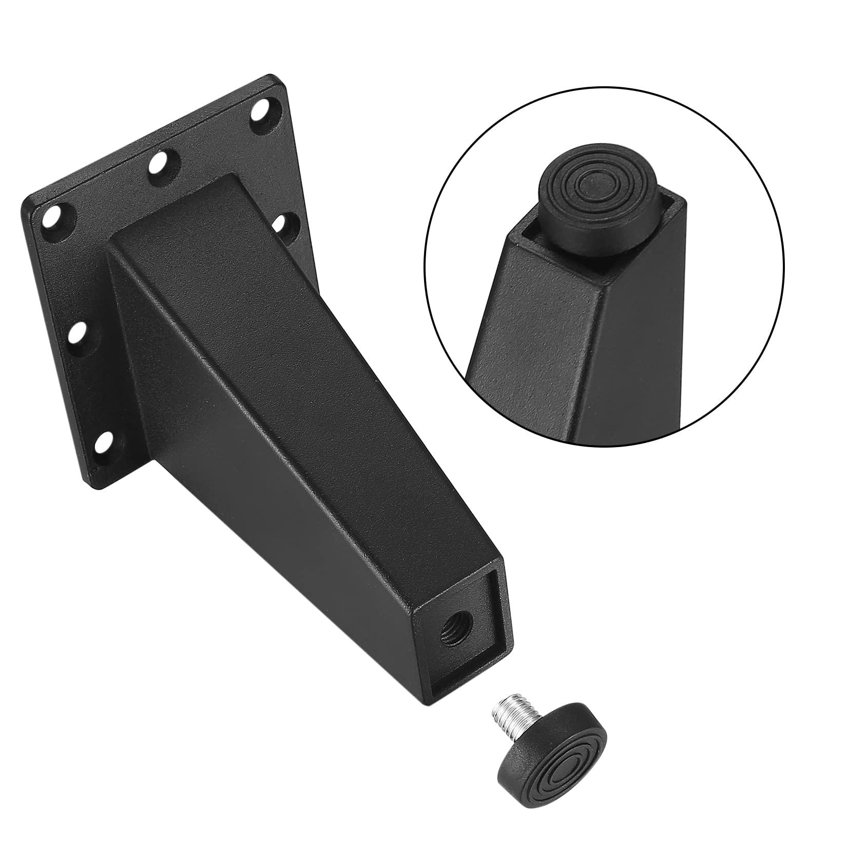 6 miếng chân đồ nội thất, bàn chân tủ màu đen có thể điều chỉnh, chân bàn kim loại, mềm cho giường sofa bàn chân Chân chân, 92mm