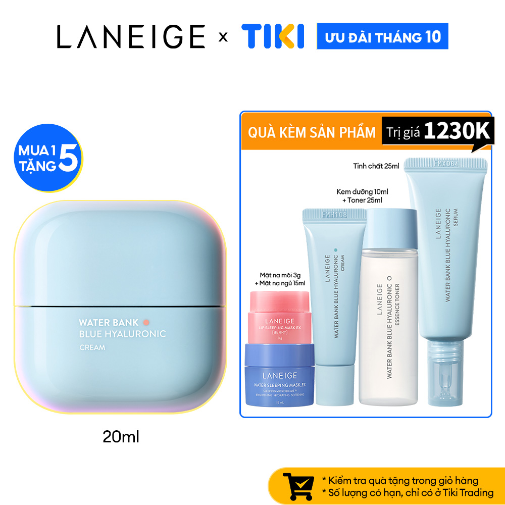 [Made in Korea] Kem dưỡng ẩm phục hồi dành cho Da Thường và Da Khô Water Bank Blue HA Dry 20ml