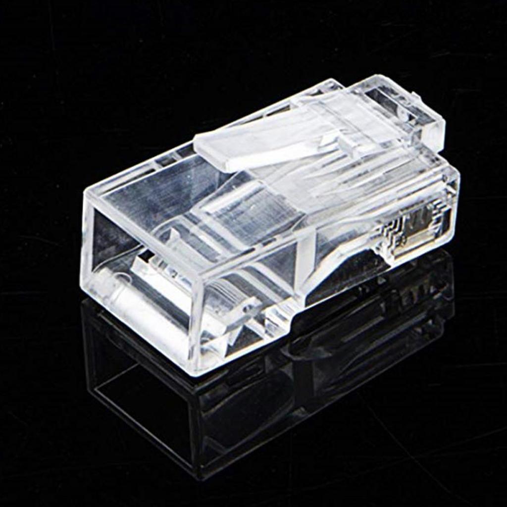 10 Pieces SHD Connectors Crimp Ends 8P8C UTP Network Plug