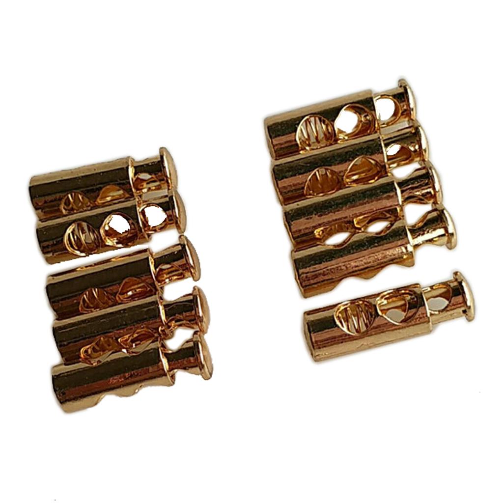 10 Cái / Túi Dây Hợp Kim Khóa Cuối Nút Chặn 2 Lỗ Bộ điều Chỉnh Lò Xo