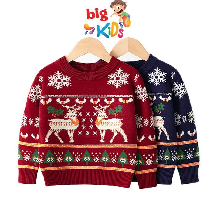 Áo len bé trai gái hàn quốc thời trang trẻ em thu đông 1 đến 8 tuổi BigKids