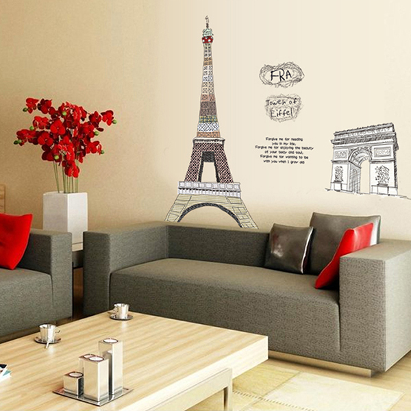 Decal Dán Tường Tháp Effel Binbin PK451 (120 x 90 cm)