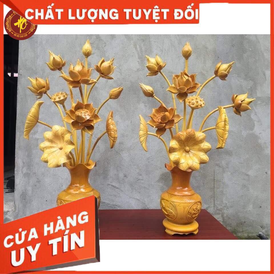 BÌNH HOA SEN GỖ MÍT