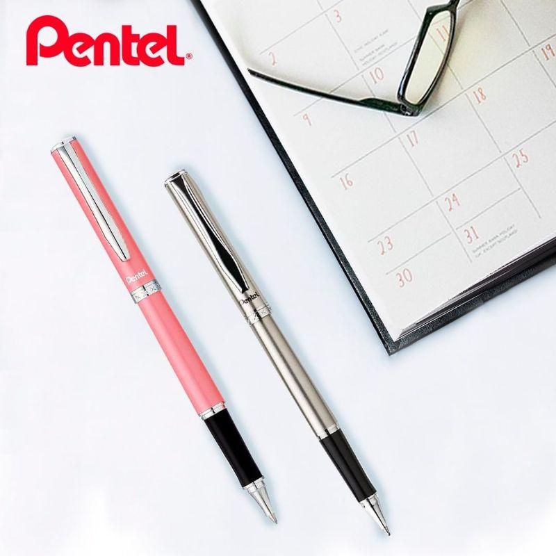 Bút Ký Cao Cấp Pentel K611 Ngòi 0.7mm Mực Xanh | Thiết Kế Nắp Đậy | Nhiều Màu Vỏ Thời Trang