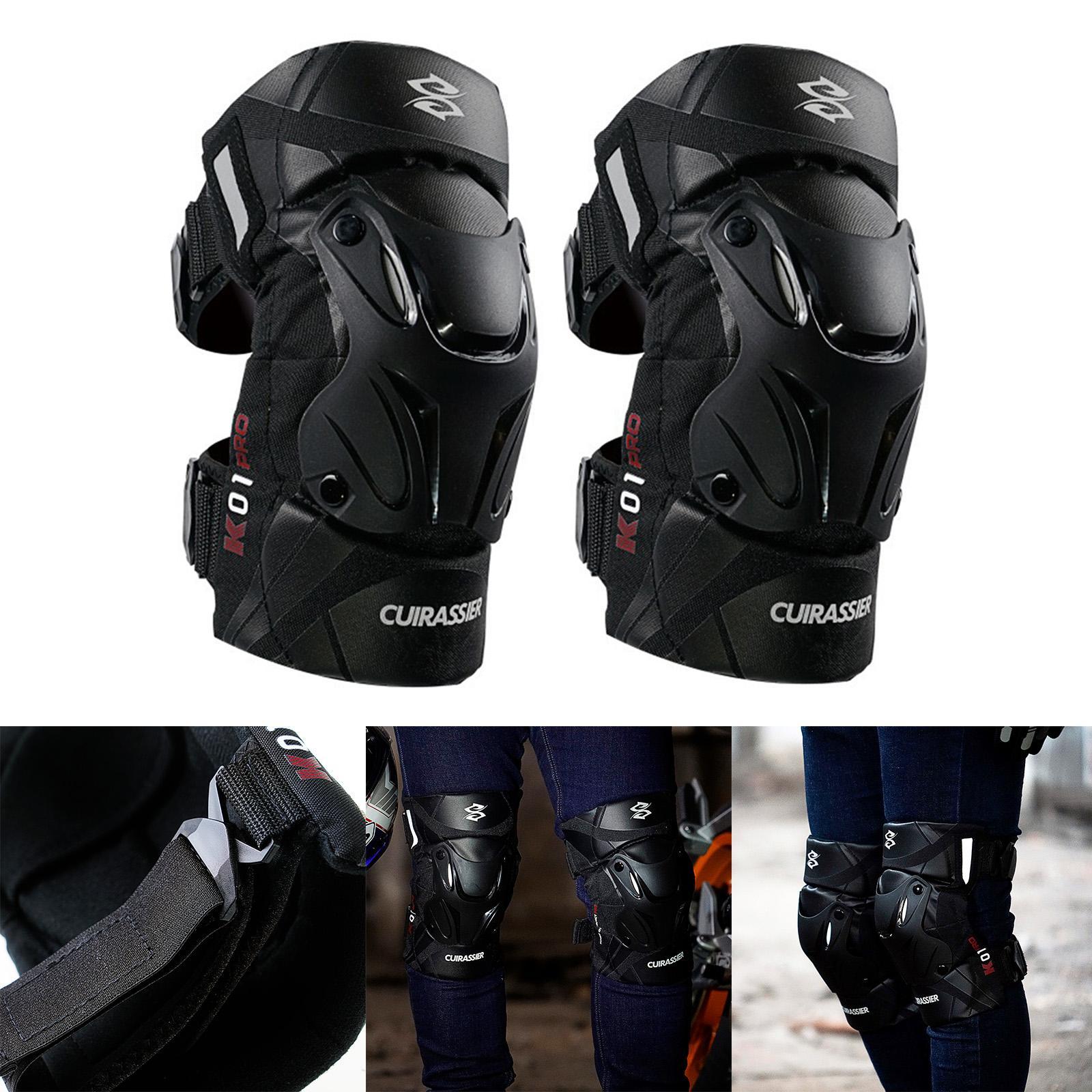 2Pcs Motorcycle Knee Pads, Shock Absorbing EVA Foam Knee Brace for Motocross Racing