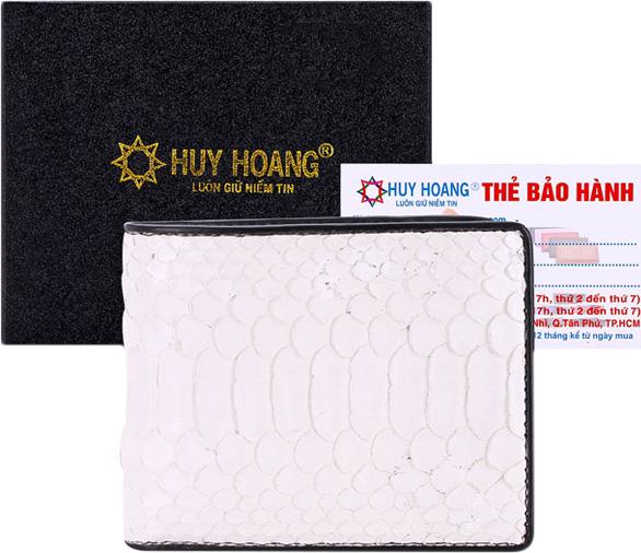 Ví Nam Da Trăn Huy Hoàng HT2308 - Trắng