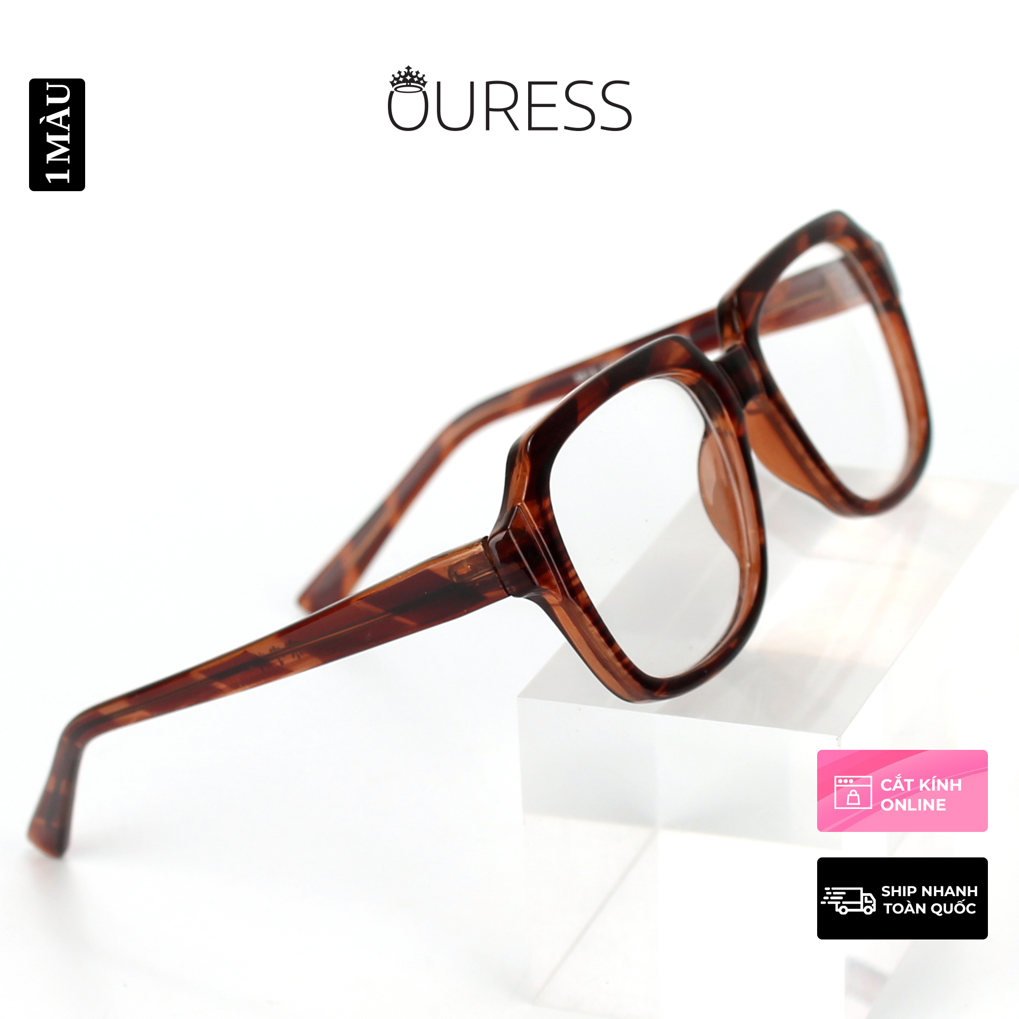 Gọng kính unisex nhựa Acetate cao cấp 3818 size 52-54-58-60