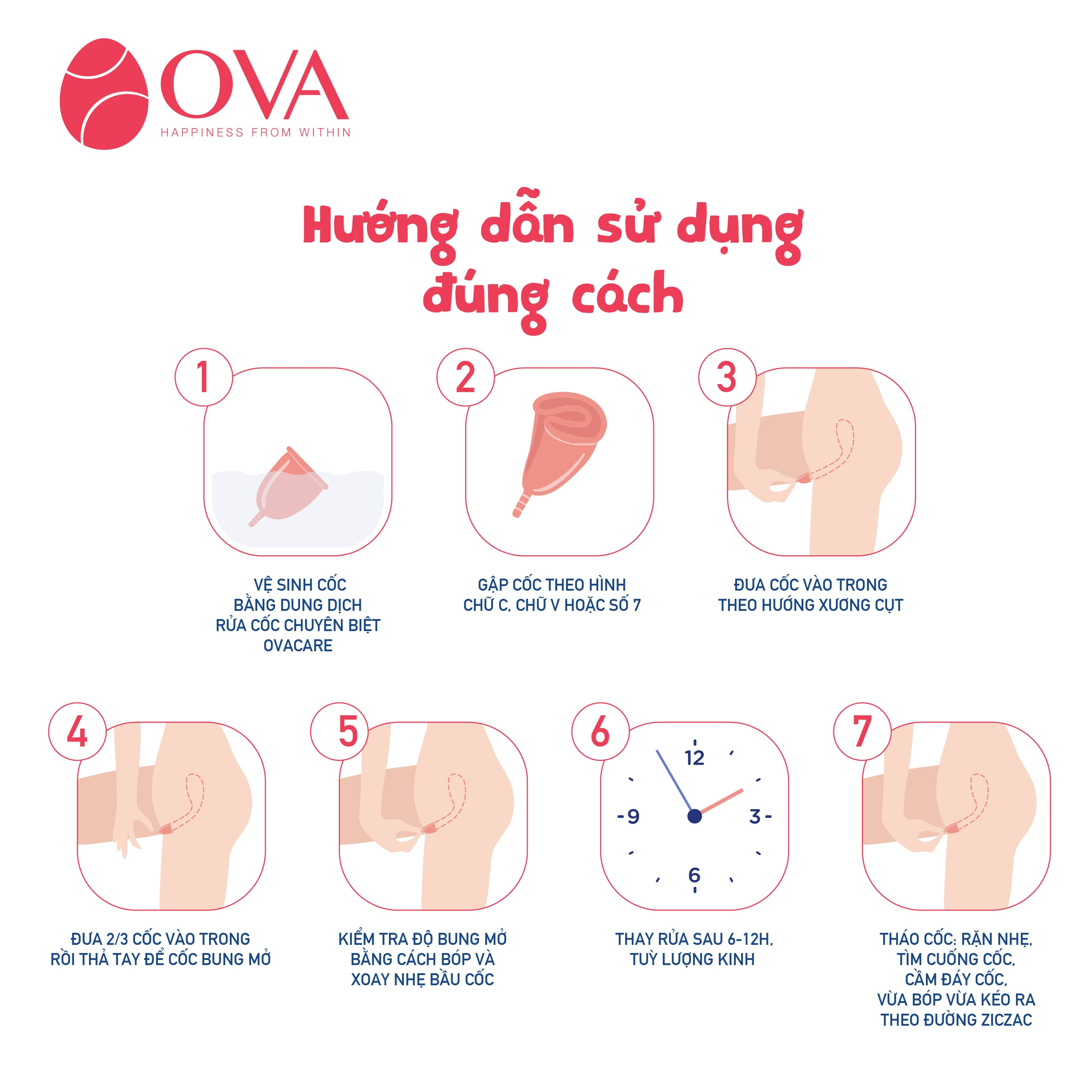 Cốc Nguyệt San Ovacup - Hồng Nhạt (Size S)