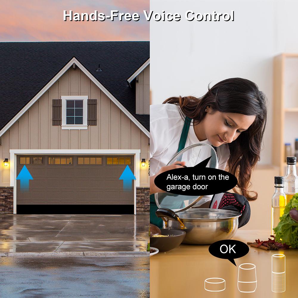 WIFI Intelligent Garage Door Opener Controller Lift Switch Mobile Phone APP Smart Life/Tuya Remote Control Timer Switch Compatible with Amazon Alexa & Google Home, IFTTT for Voice Control