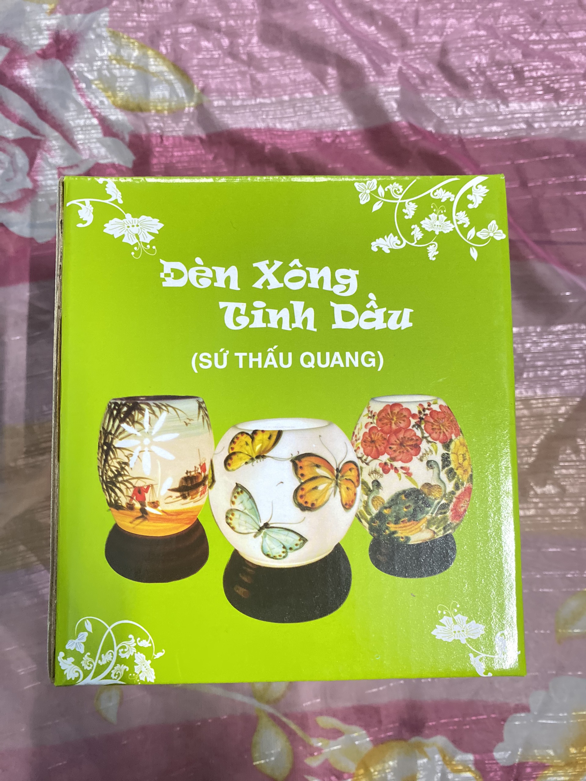 Đèn xông tinh dầu gốm Bát Tràng Gốm sứ Thấu Quang cao cấp, Cherry Tran Shop – Chuyên hàng thanh lý giá rẻ