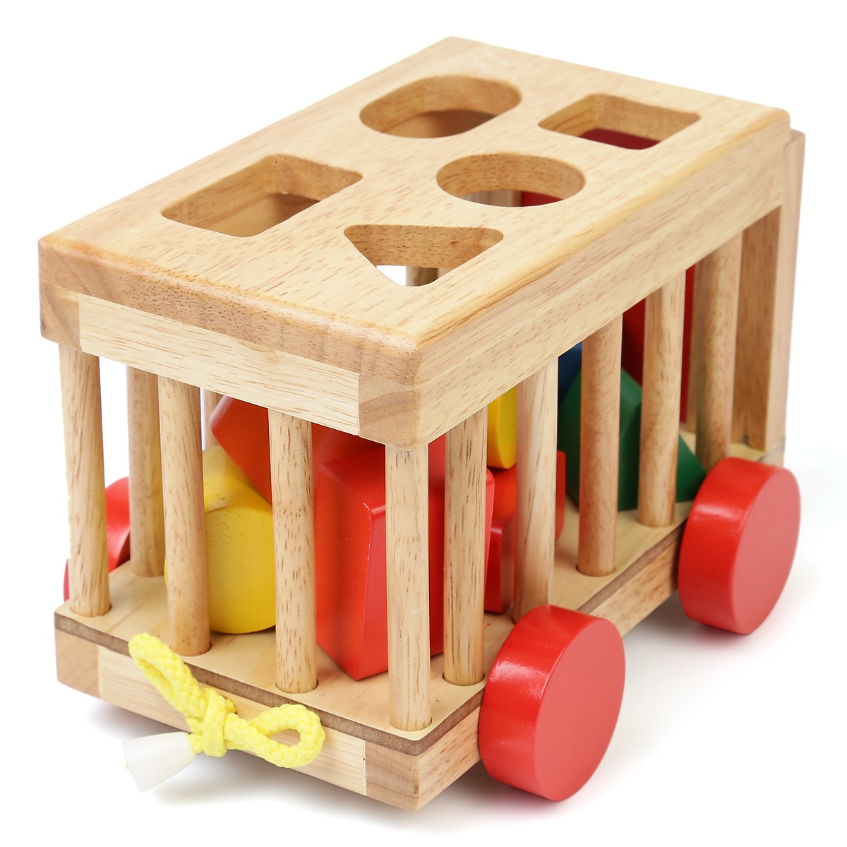 Xe cũi thả hình  phát triển khả ghi nhớ - đồ chơi trí tuệ bằng gỗ an toàn cho bé MK