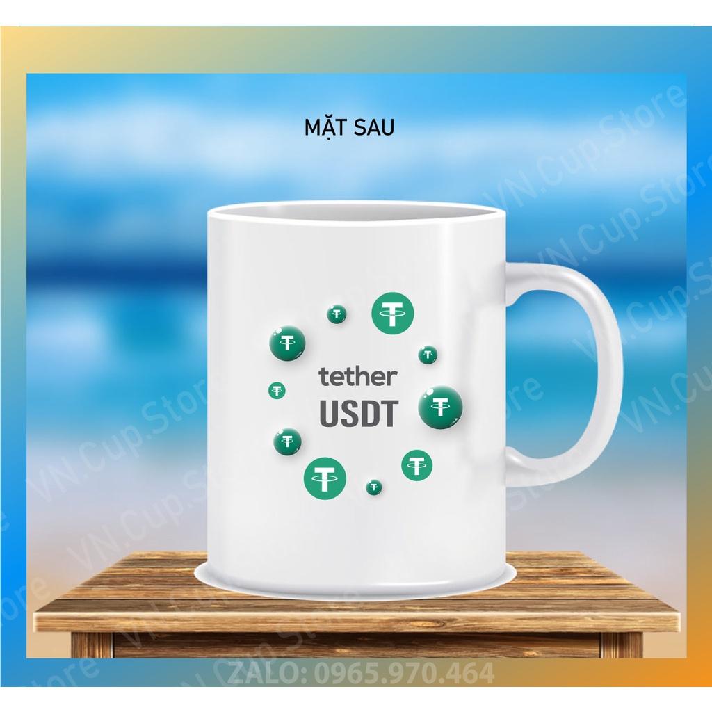 Ly Sứ, Cốc Sứ in Họa Tiết Đồng USDT - In Hình Ảnh, Logo Theo Yêu Cầu - In Hình CÁ NHÂN, LỚP, NHÓM, CÔNG TY
