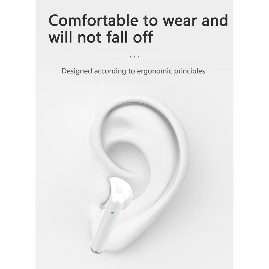 True Wireless Earbuds Bluetooth Headphones Touch Control with Wireless Charging Case TWS Stereo Earphones in-Ear Built-in Mic Headset for Sport