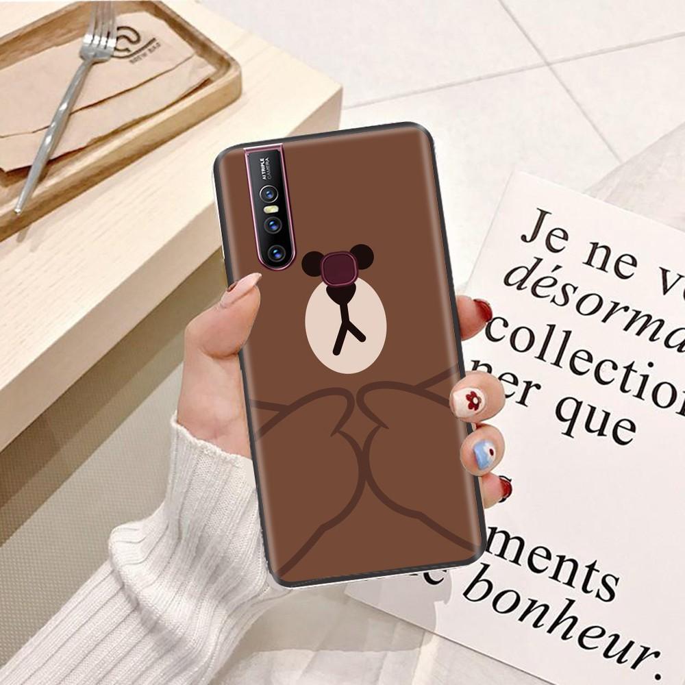 Ốp lưng dành cho điện thoại ViVo Y71 Viền dẻo TPU hình Gấu Nâu Cute