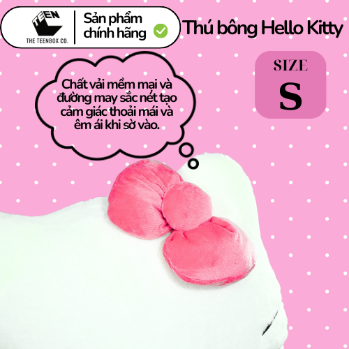 Thú bông dành cho Hello Kitty S, Gấu Bông Sanrio Chính Hãng, Quà tặng đáng yêu, Sản phẩm chính hãng, Phân phối bởi Teenbox
