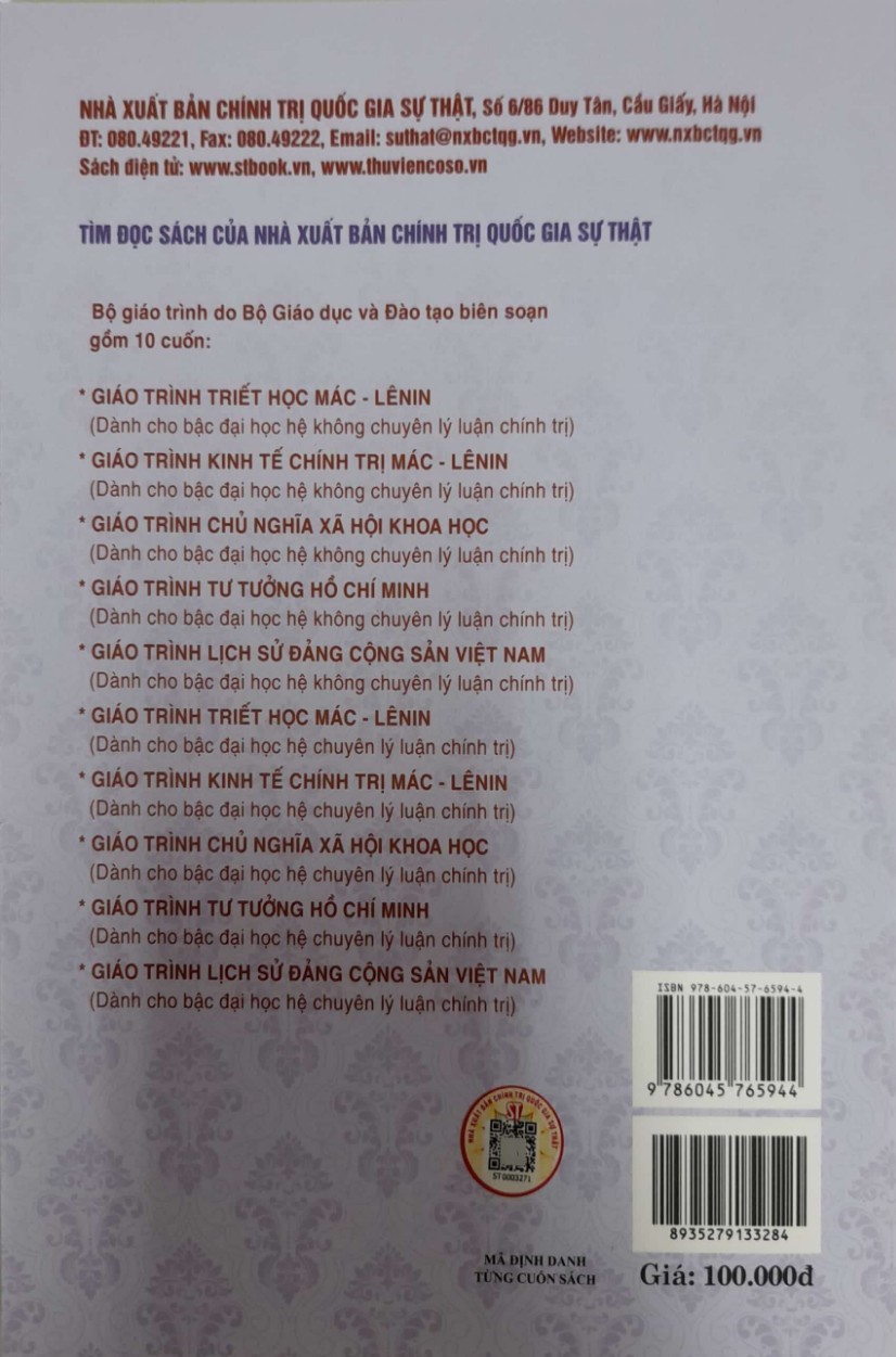 Giáo Trình Triết Học Mác - LêNin (Dành cho bậc đại học hệ không chuyên lý luận chính trị)